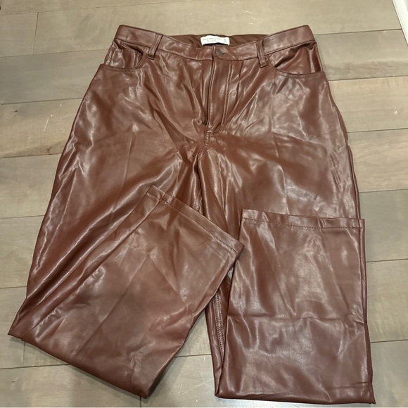 Abercrombie & Fitch Pants - Abercrombie & Fitch Brown Faux Leather Pants